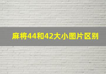 麻将44和42大小图片区别