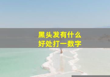 黑头发有什么好处打一数字