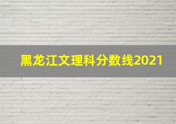 黑龙江文理科分数线2021