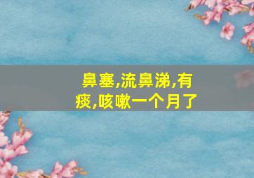 鼻塞,流鼻涕,有痰,咳嗽一个月了