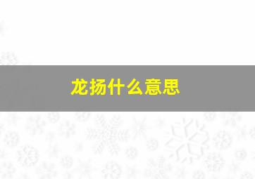 龙扬什么意思