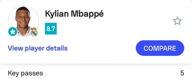 姆巴佩本赛季联赛已有2次单场关键传球5+，此前巴黎4年仅1次